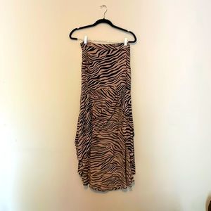 Tiger print skirt.